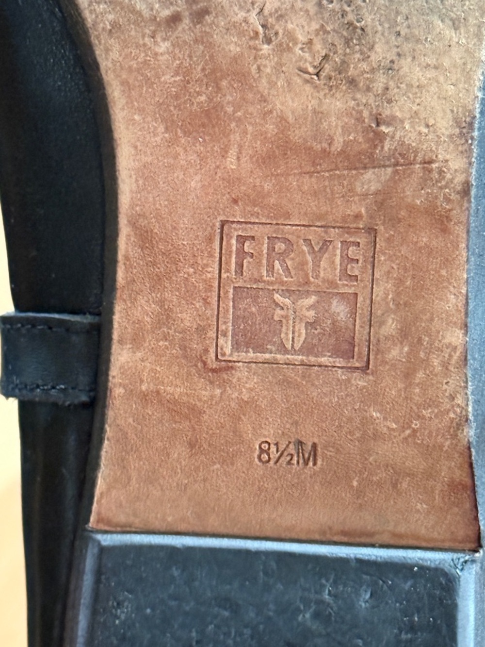 Frye Black Leather Mid-Calf Harness Riding Boots - Picture 8 of 10